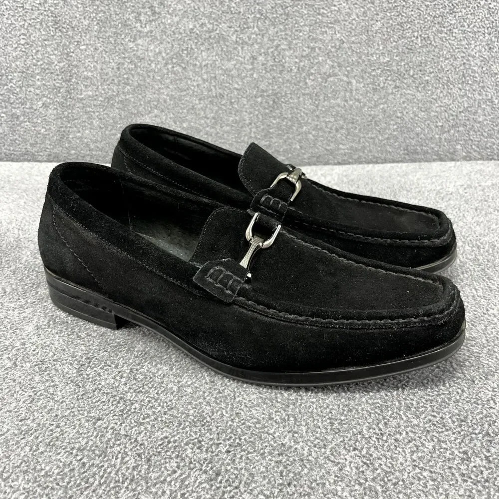 Stacy Adams Shoes‎ Mens 9 M Reginald Black Suede Loafers Rubber Soles